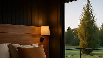 Comfort-Ferienhütte, Terrasse, Gartenblick | Kostenloses WLAN