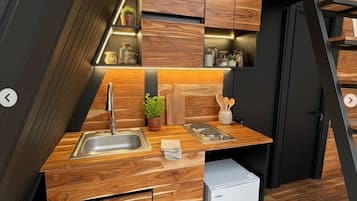 Kabin Keluarga, patio, pemandangan kebun | Dapur pribadi