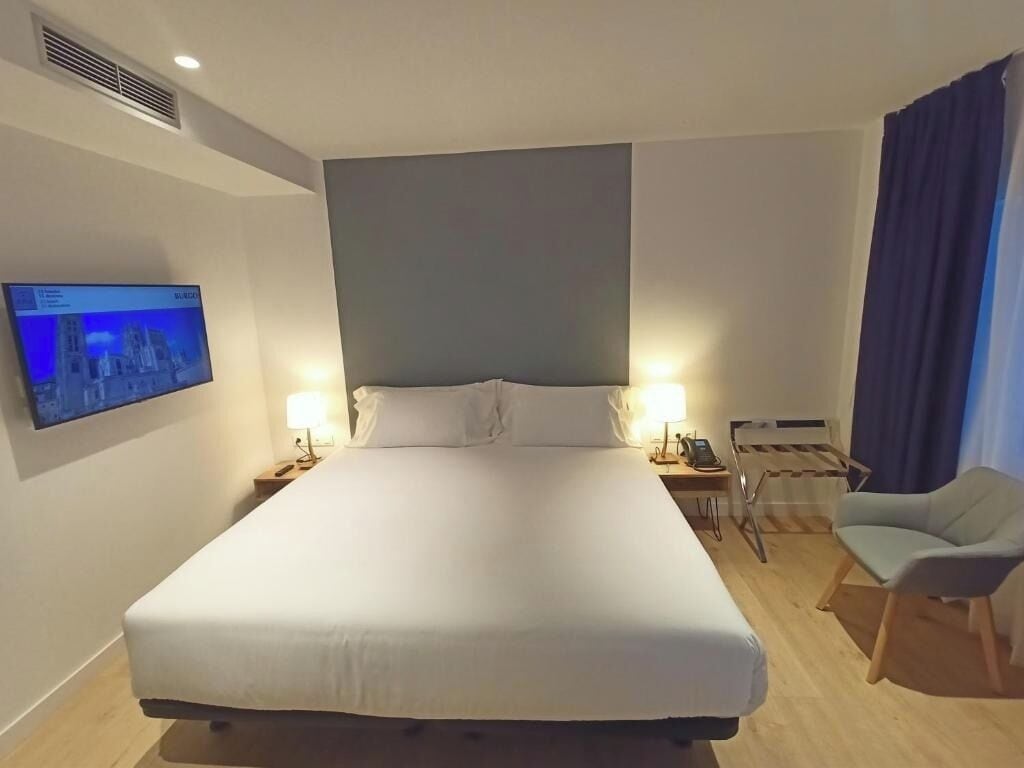 Drift off in a quiet room with soothing ambient lamps.
