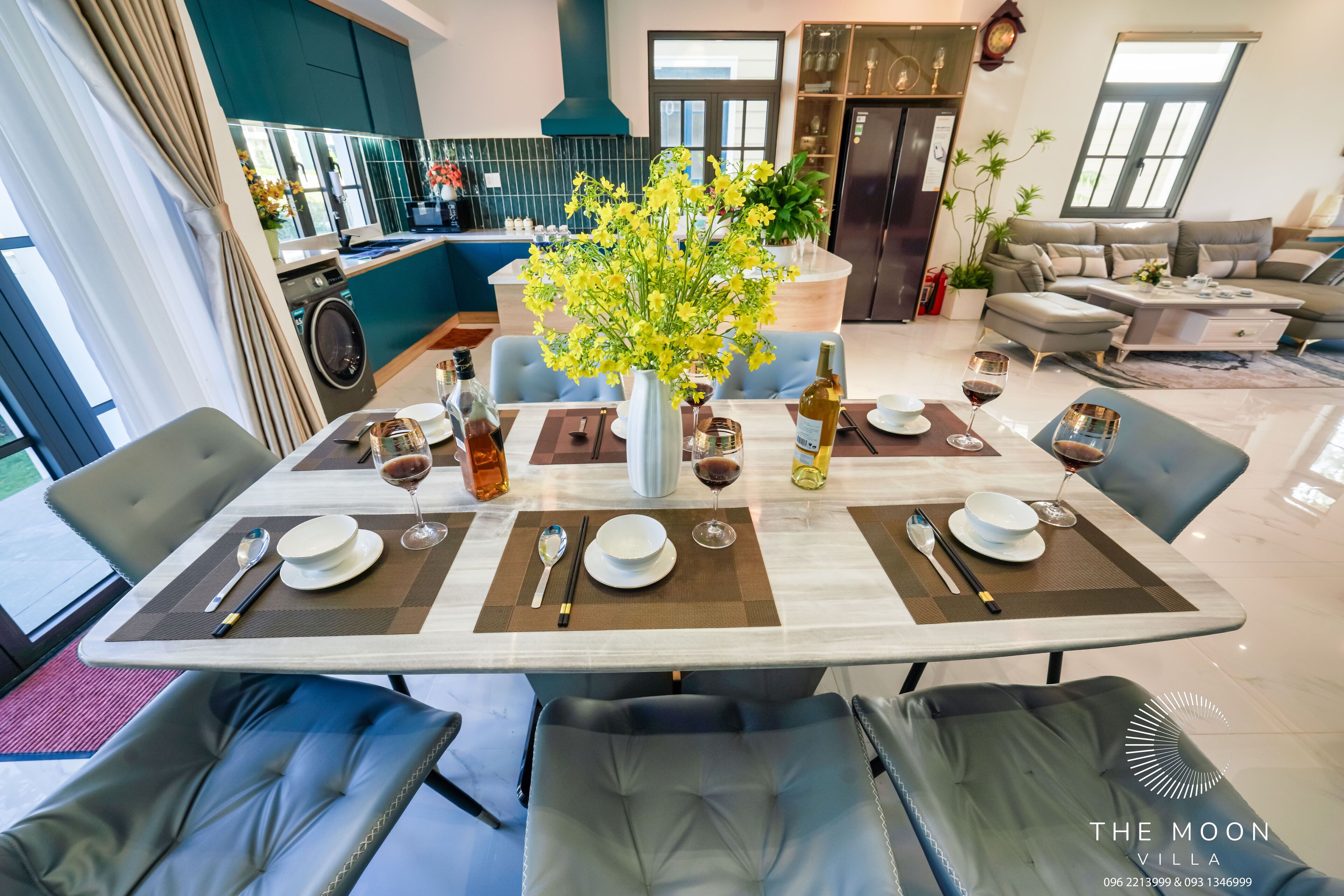 Luxury Villa, Garden View | Private kitchen | Fridge, microwave, oven, stovetop