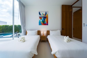 Villa, Pool View | In-room safe, laptop workspace, blackout curtains, iron/ironing board