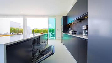 Villa, Pool View | Private kitchen | Coffee/tea maker, electric kettle