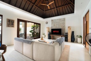 Villa, 4 Schlafzimmer, Nichtraucher, eigener Pool | Wohnbereich