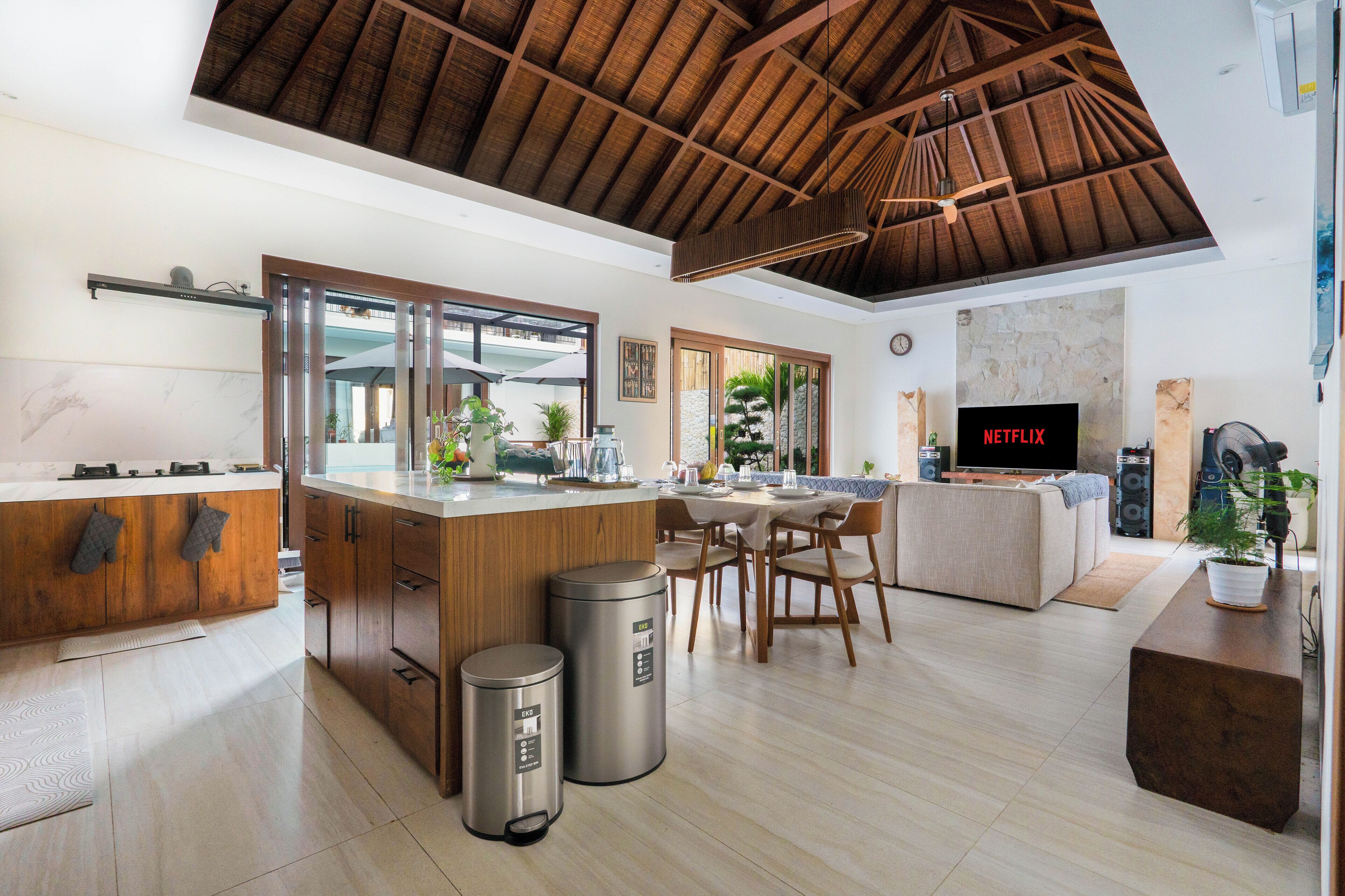 Vila, 4 quartos, para não fumantes, piscina particular | Cozinha privada