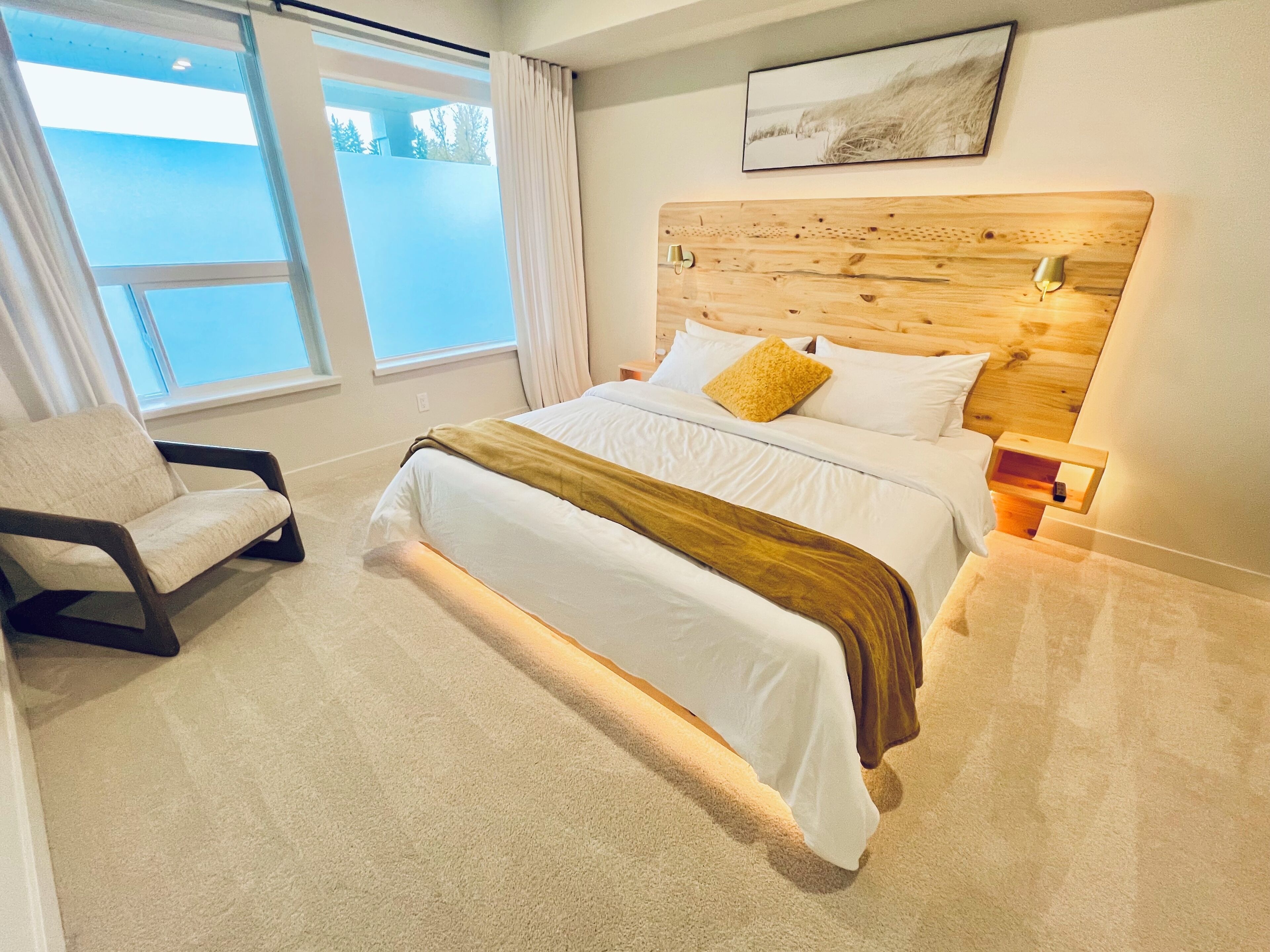 Light-Up King Bed, where you can choose from a spectrum of soothing colours.