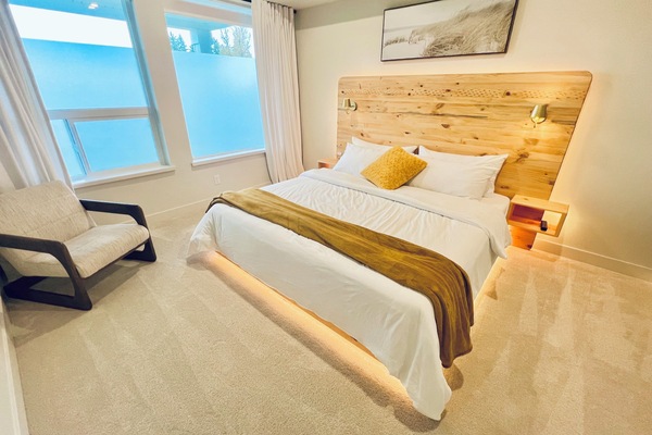 Light-Up King Bed, where you can choose from a spectrum of soothing colours.