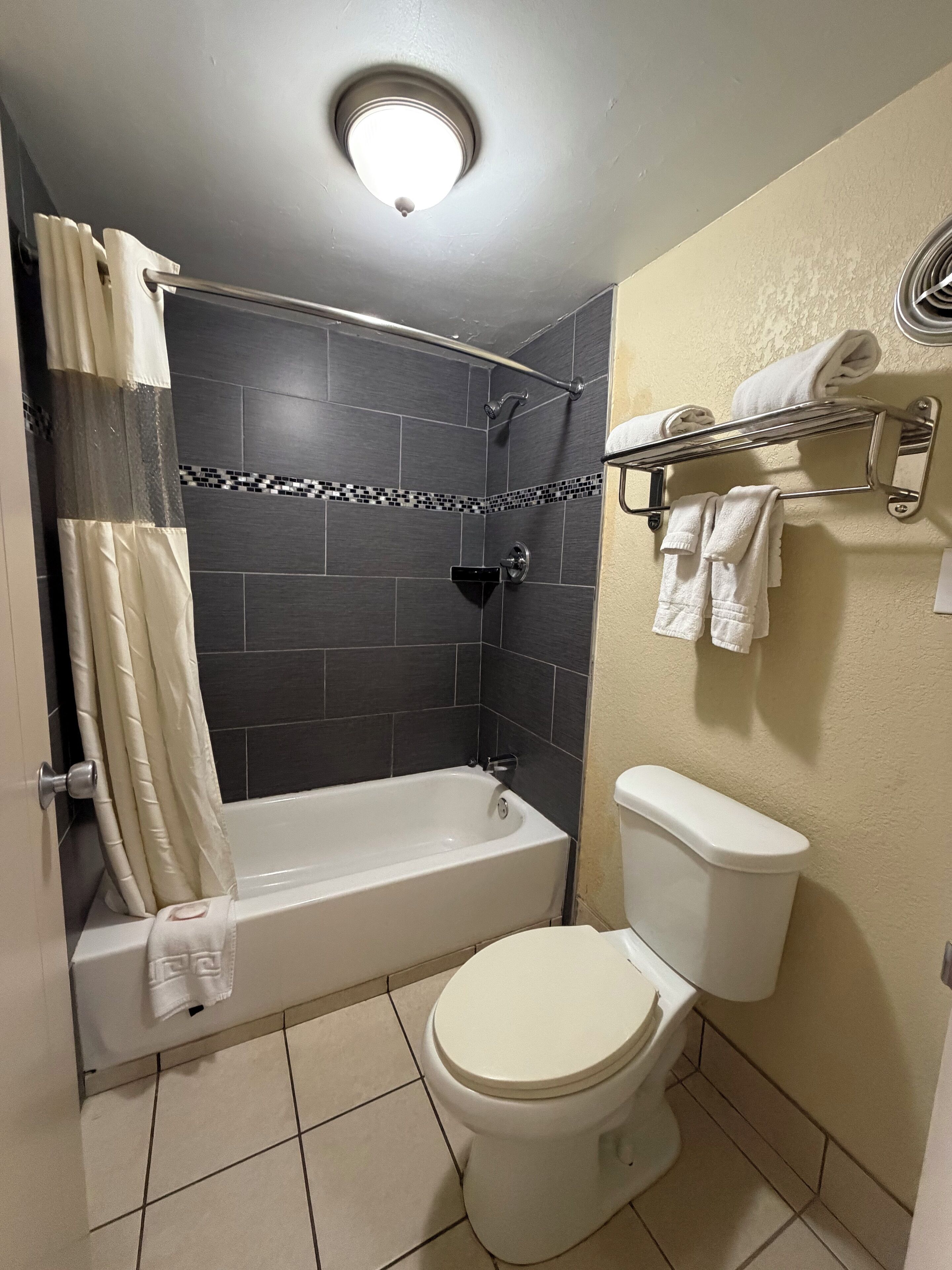 浴缸、吹风机、毛巾、肥皂