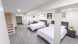 4 habitaciones, tabla de planchar con plancha y internet 