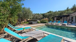 A heated pool