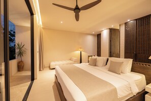 Villa Deluxe, balcón, vista a la alberca | Ropa de cama de alta calidad y caja de seguridad en la habitación 