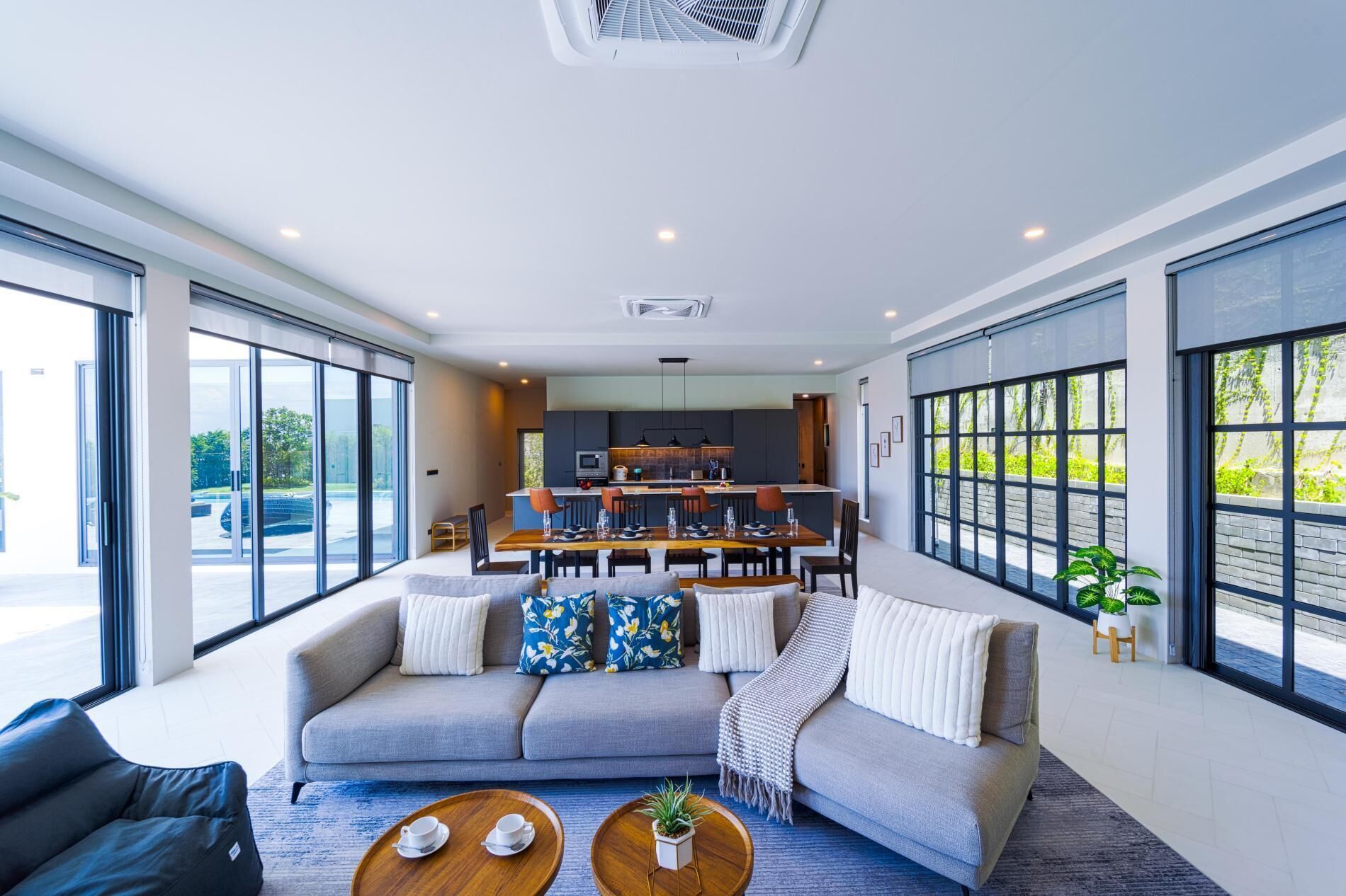 Villa, vue piscine | Plan d’étage