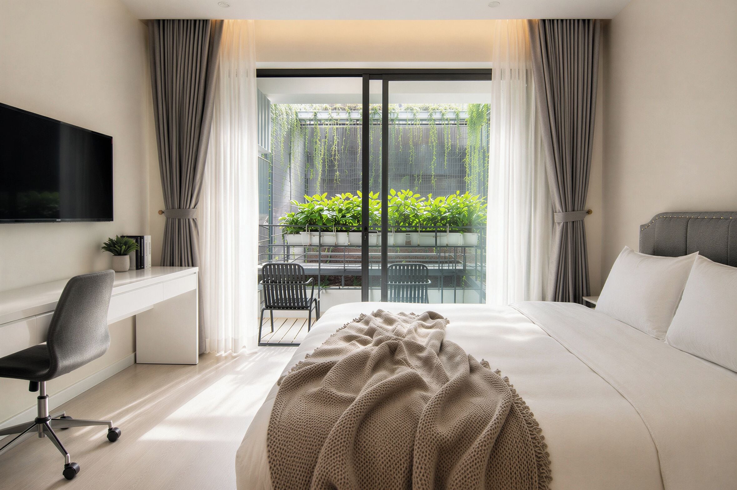 Studio Luxe, vue ville | Literie de qualité supérieure, décoration personnalisée