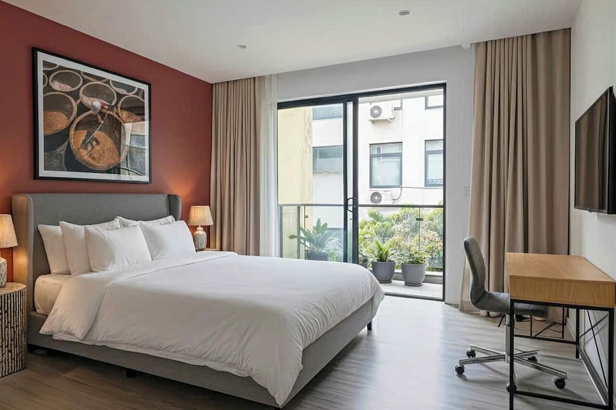 Luxury-Studiosuite, Stadtblick | Hochwertige Bettwaren, individuell dekoriert, individuell eingerichtet