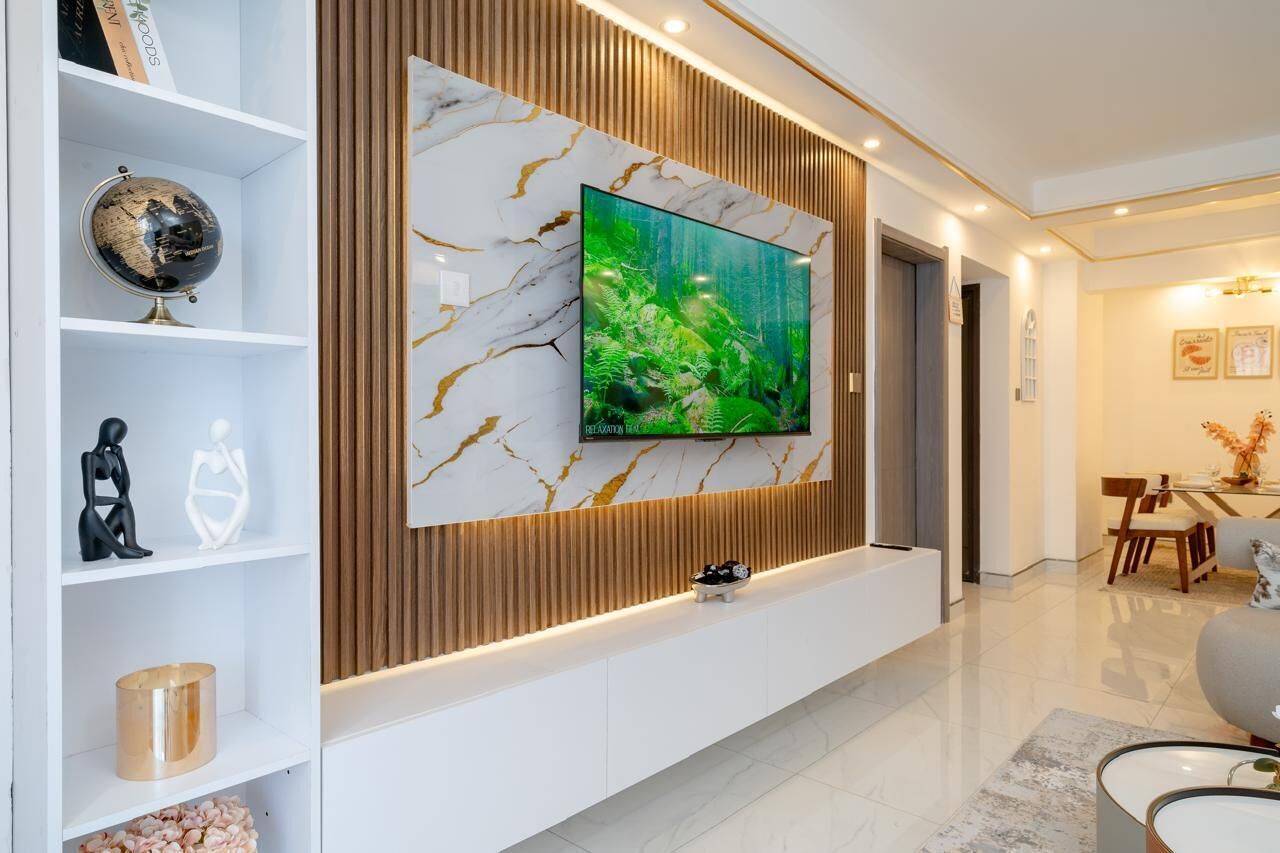 Classic Apartment, Balcony, City View | Living area | 55-inch Smart TV with cable channels, Netflix, first-run films