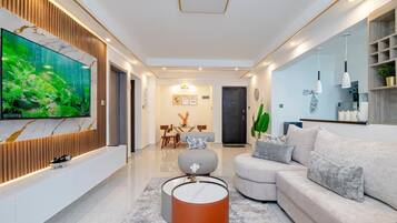 Classic Apartment, Balcony, City View | Living area