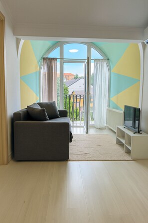 Apartamento, 2 habitaciones, balcón, vistas al jardín | Zona de estar