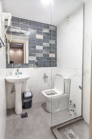 Economy Double Room | Bathroom | Hair dryer, towels, soap, shampoo - Vila Ars (Belgrade)