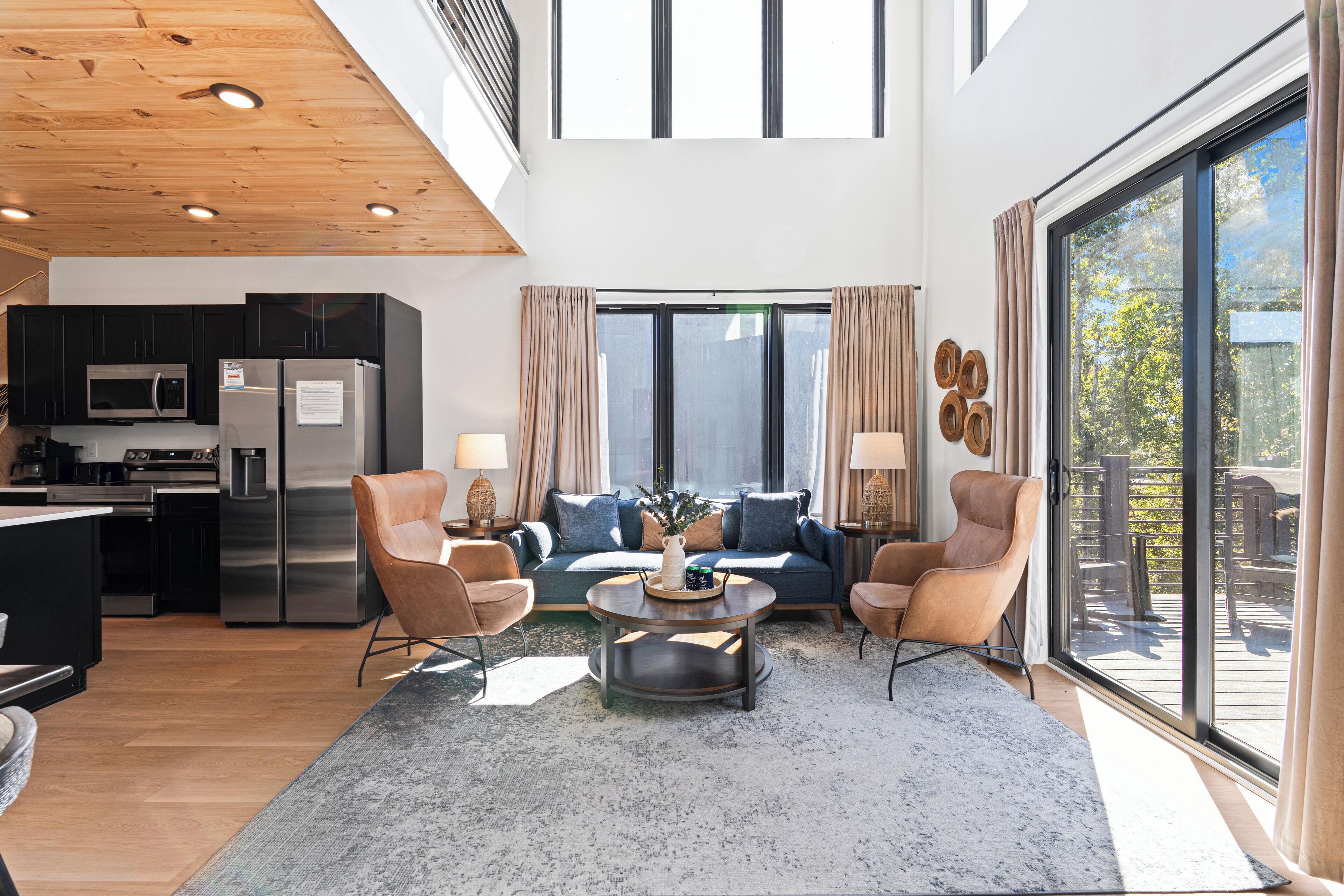 Smart TV, fireplace, video games