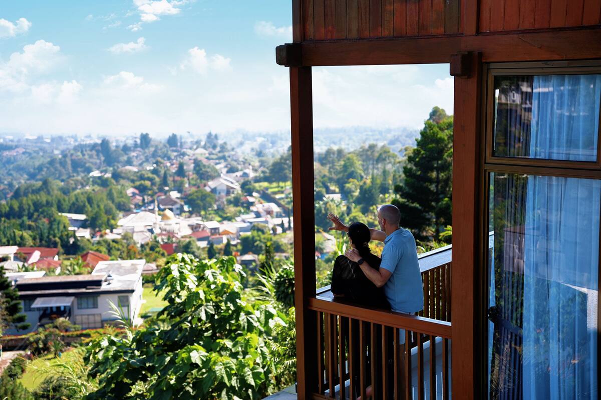 Maison panoramique, 3 chambres, vue sur la colline, en mezzanine | Terrasse/patio