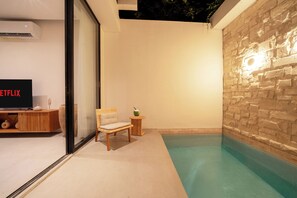 Luxury-Villa, 2 Schlafzimmer, eigener Pool | Wohnbereich
