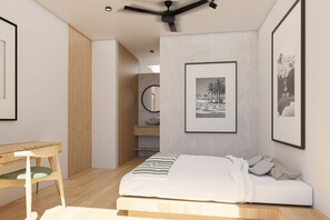 Villa Luxe, 2 chambres, piscine privée | Bureau, espace de travail pour ordinateur portable