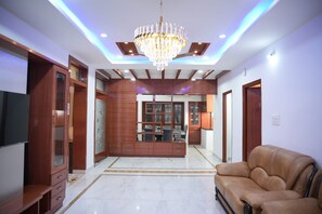Apartment, 4 Bedrooms, Accessible, Smoking | Living room - Stylish 4-bedroom Family Getaway Luxury Living (Hyderabad)