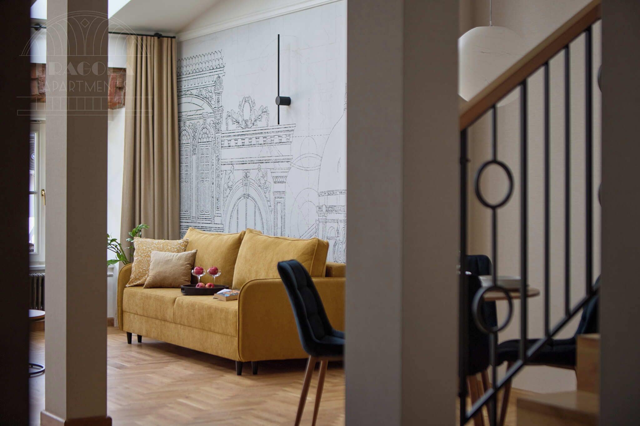 Departamento, 1 habitación, cocineta, mezzanine | Área de sala de estar