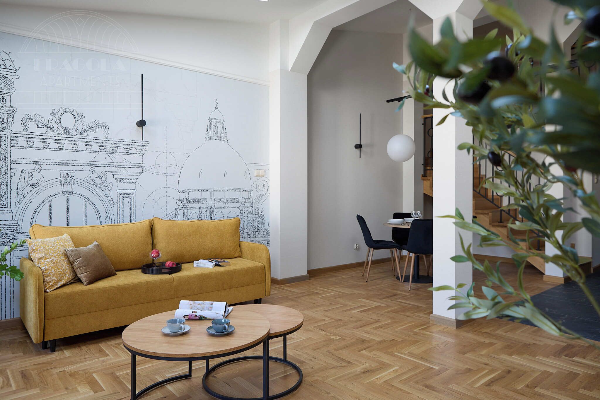 Apartment, 1 Schlafzimmer, Kochnische, Zwischengeschoss | Wohnbereich