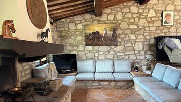 Smart TV, fireplace