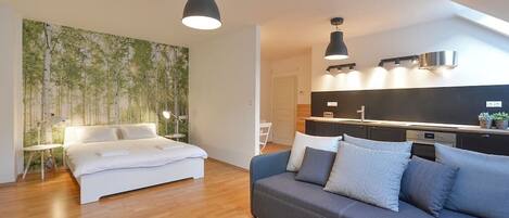 1 soverom, strykejern/-brett, wi-fi og sengetøy