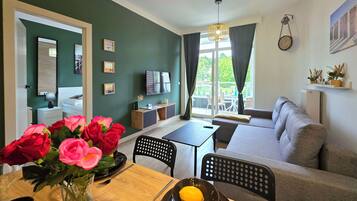 Departamento, 1 cama matrimonial y sofá cama, para no fumadores, balcón | Sala de estar