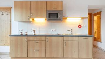 Kühlschrank, Mikrowelle, Herdplatte, Geschirrspüler