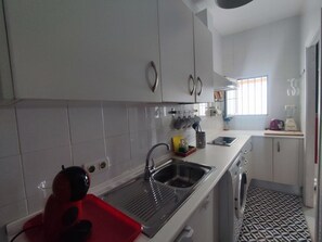 Microwave, coffee/tea maker, toaster