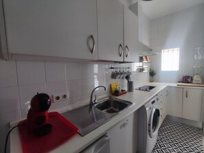 Microwave, coffee/tea maker, toaster