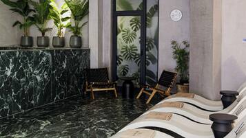 Sauna, aromatherapy, hot stone massages, reflexology, massages