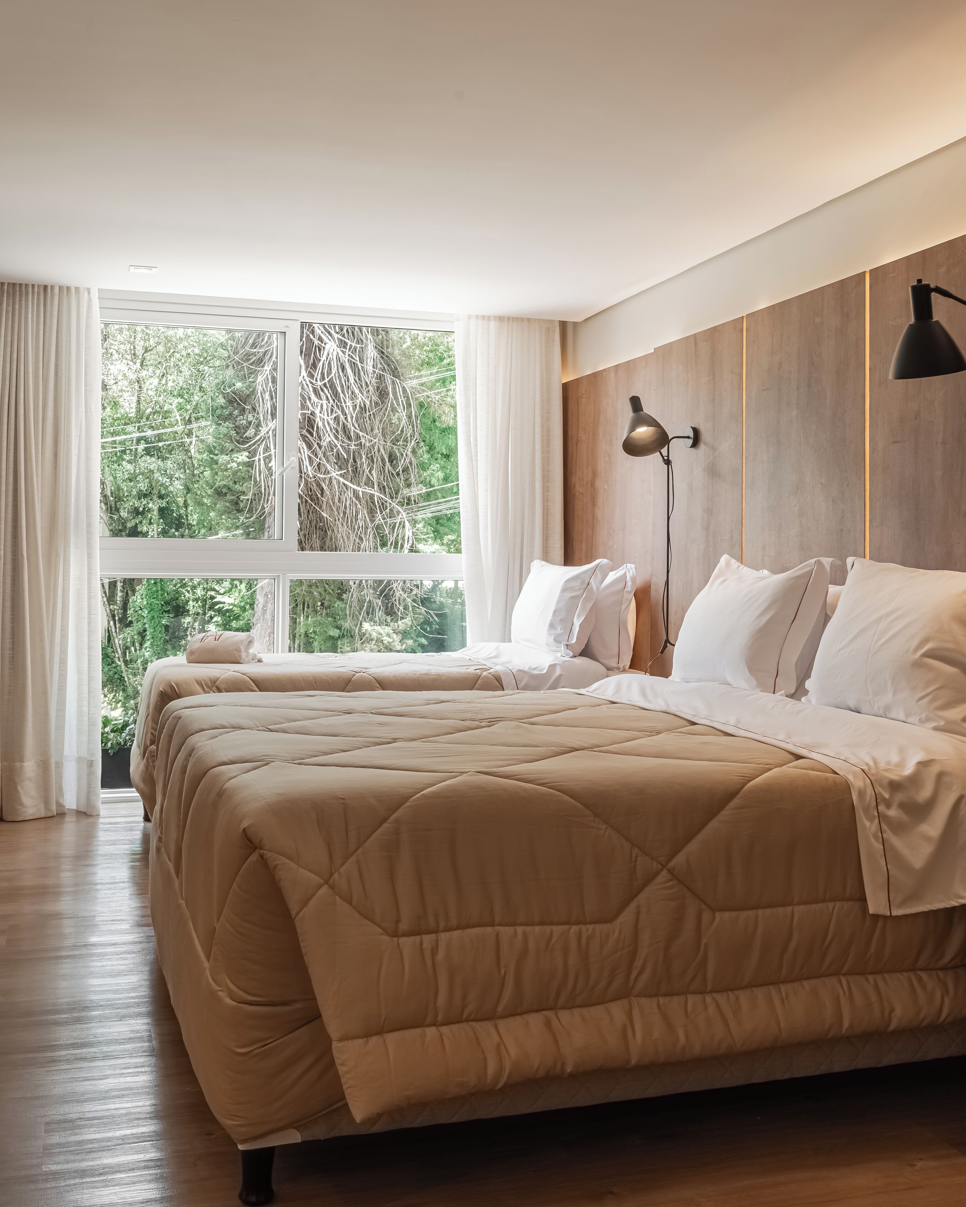 Pillowtop beds, in-room safe, blackout drapes, soundproofing