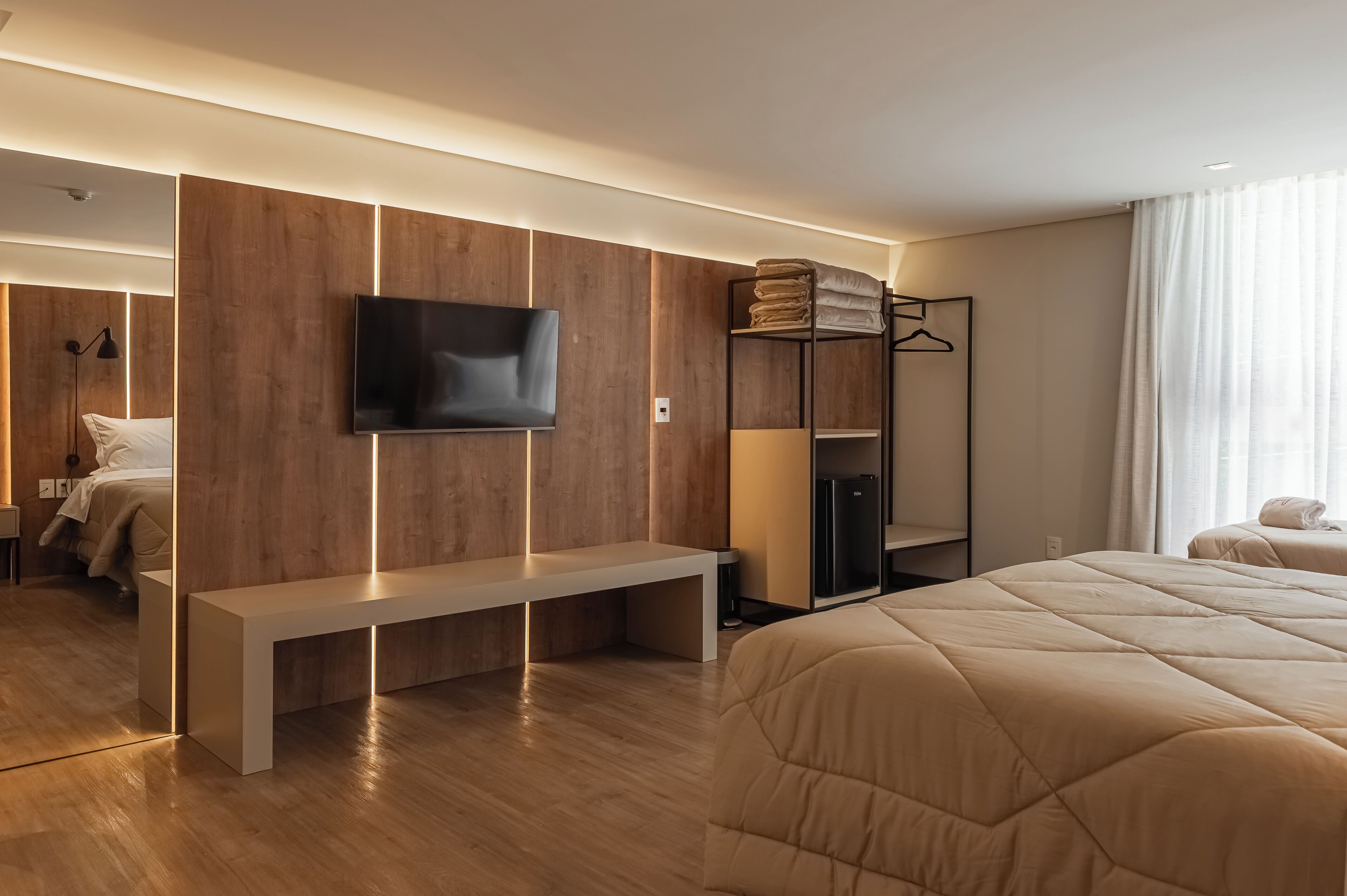 Chambre Triple Deluxe | Coffres-forts dans les chambres, rideaux occultants