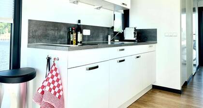 Modern Houseboat in Offingawier With Terrace