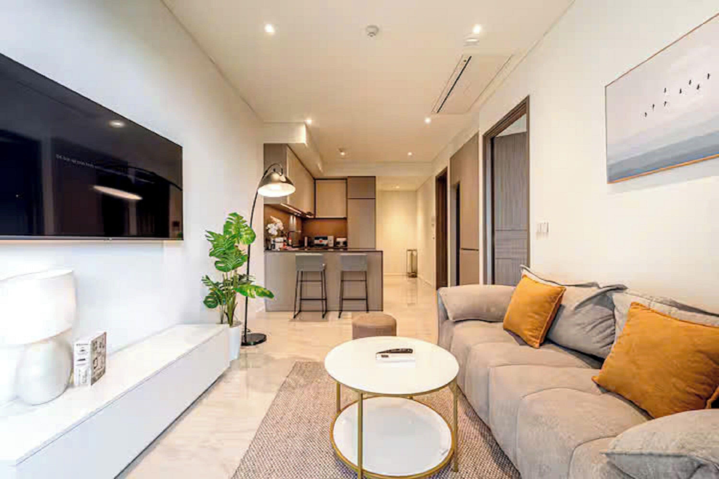 Phòng Suite Grand, 1 phòng ngủ, quyền sử dụng Club Lounge, quang cảnh thành phố | Bộ đồ giường cao cấp, chăn bông, nệm Select Comfort 