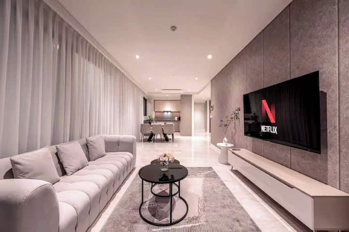 家庭套房, 3 间卧室, 可进入俱乐部酒廊, 城市景观 | 高档床上用品、羽绒被、Select Comfort 床、迷你吧(备有免费物品)