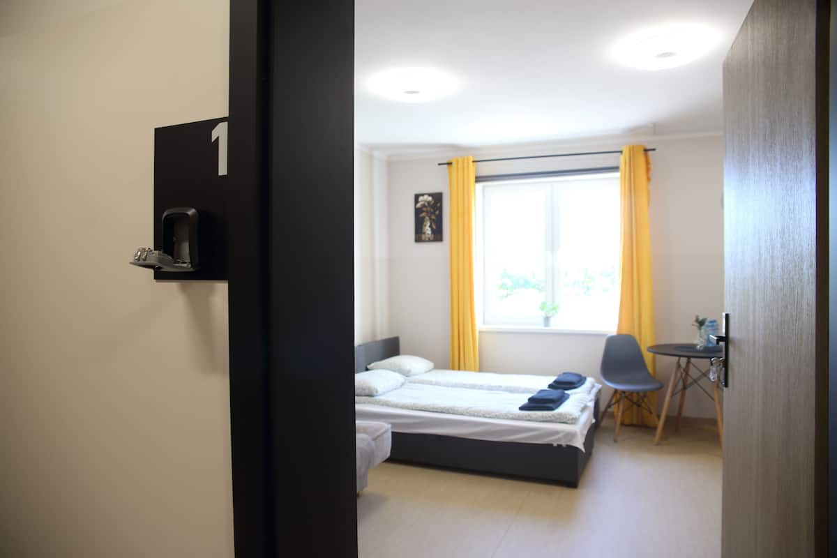 Standard-Studiosuite, 1 Doppelbett und Schlafsofa, Kochnische | Laptopgeeigneter Arbeitsplatz, kostenloses WLAN