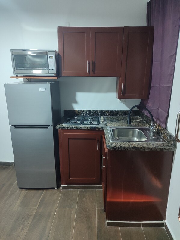 Private kitchen - Apart hotel Costa Verde#3 with Queen bed (Las galeras)