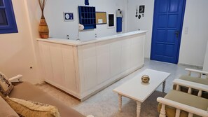 Interior - Economy Double Room 2 with Balcony and Air Conditioning (Perissa)