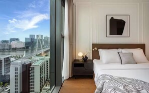 Presidential Room, 2 Bedrooms, Club Lounge Access, City View | Egyptian cotton sheets, premium bedding, down comforters