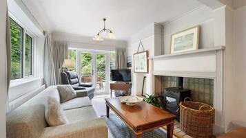 TV, fireplace, offices