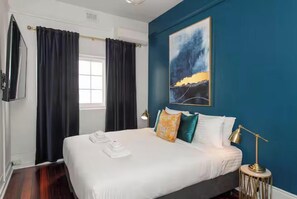 1 bedroom, iron/ironing board, Internet, bed sheets