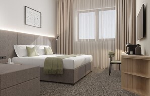 Family Double or Twin Room | Desk, cots/infant beds, free WiFi, bed sheets - Hotel Siscia (Sisak)