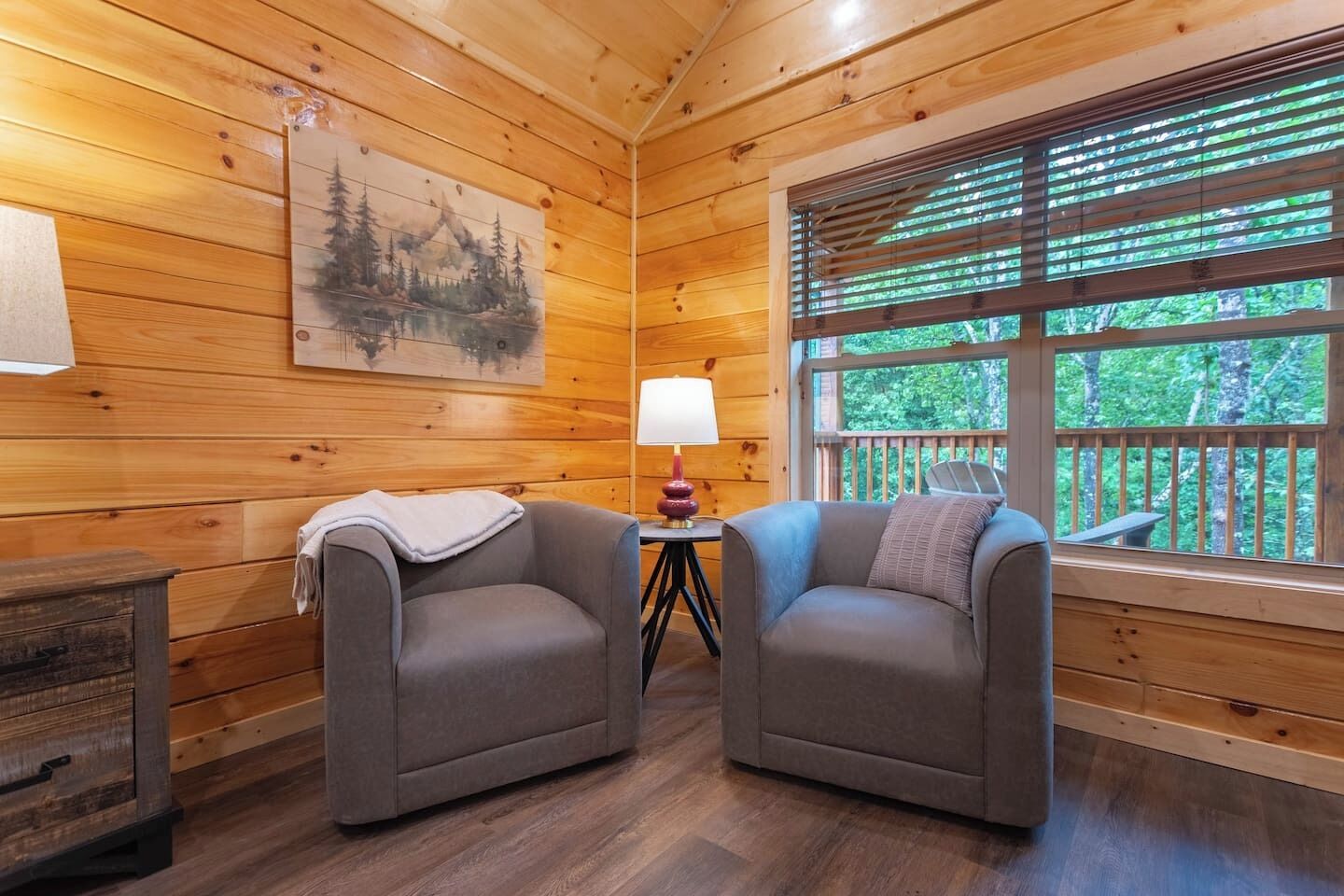 Smart TV, chimenea y libros 