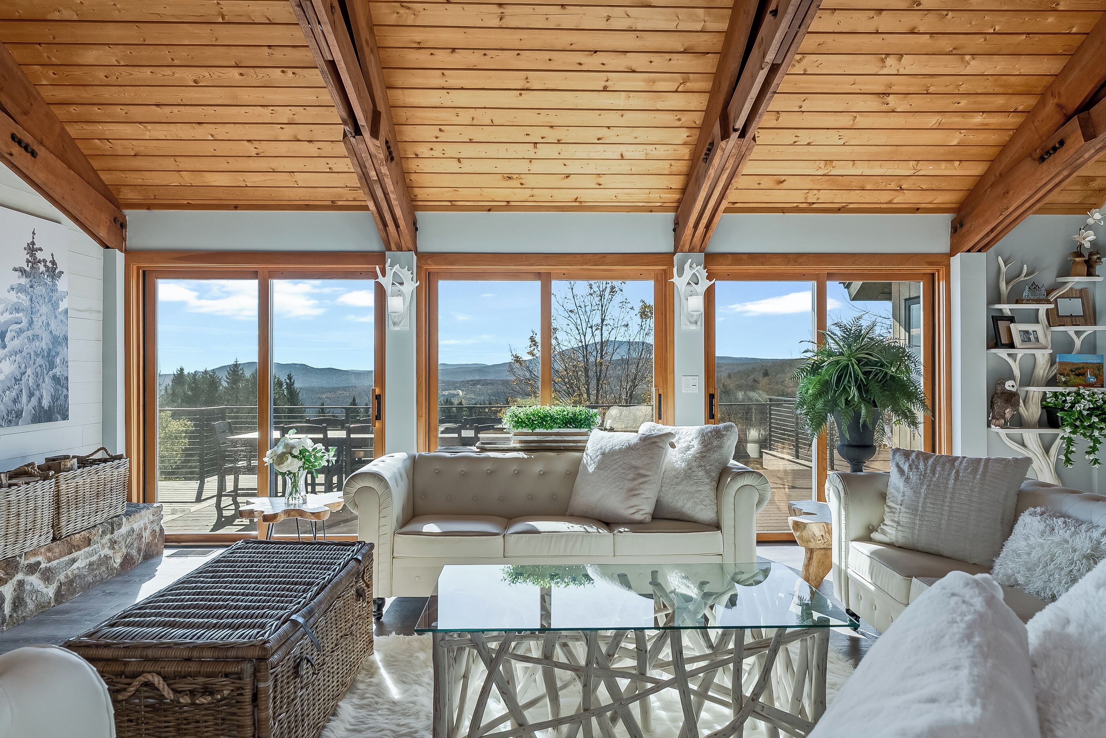 Smart TV, fireplace, video games, foosball