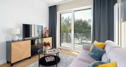 Sunny Apartment with Balcony | Parking and Work Space